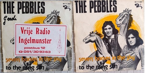 THE PEBBLES: "Seven horses in the sky" - Belpoptopper!, 7 inch, Zo goed als nieuw, Pop, Fotohoes