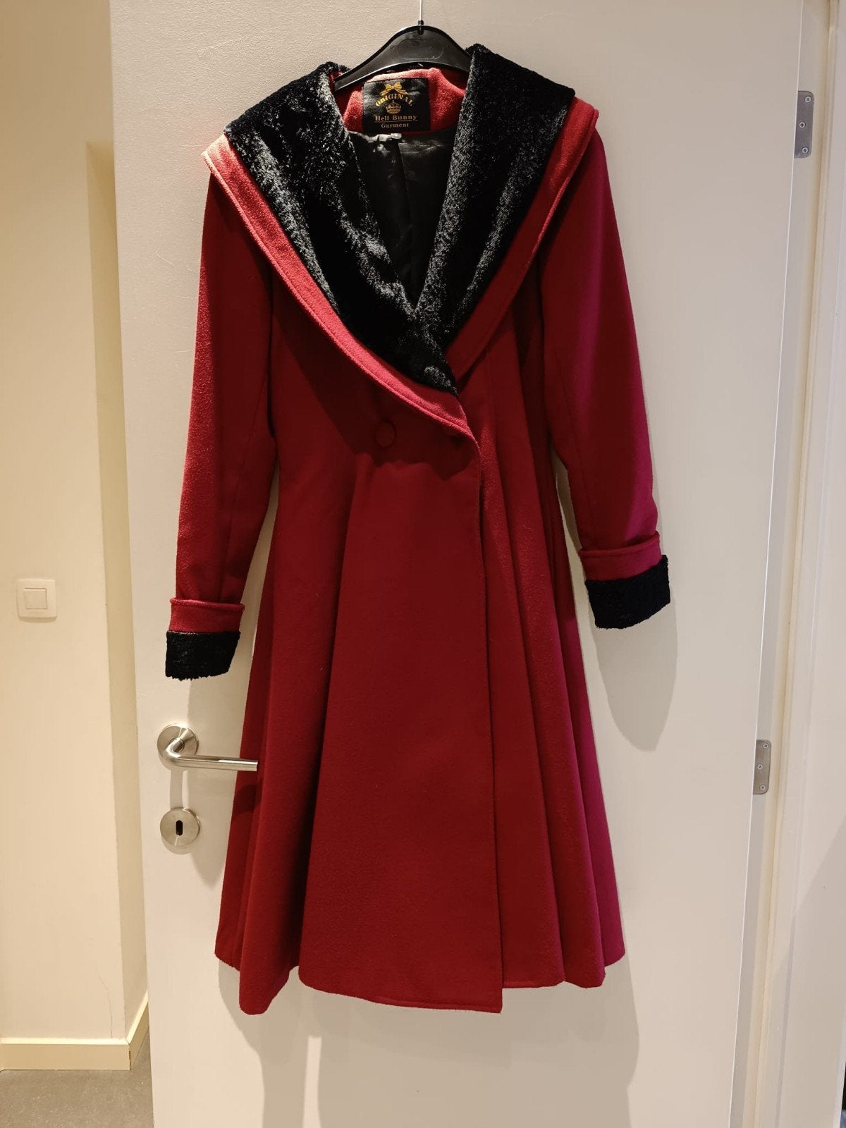 Hell Bunny Vintage rode jas, Vêtements | Femmes, Vestes | Hiver, Rouge, Enlèvement ou Envoi, Taille 36 (S), Comme neuf