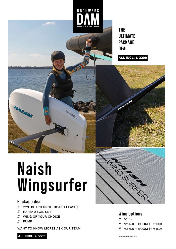 Naish wingsurfer | complete package deal, Sports nautiques & Bateaux, Ensemble de planche à voile, Niet ingevuld, Enlèvement, Niet ingevuld