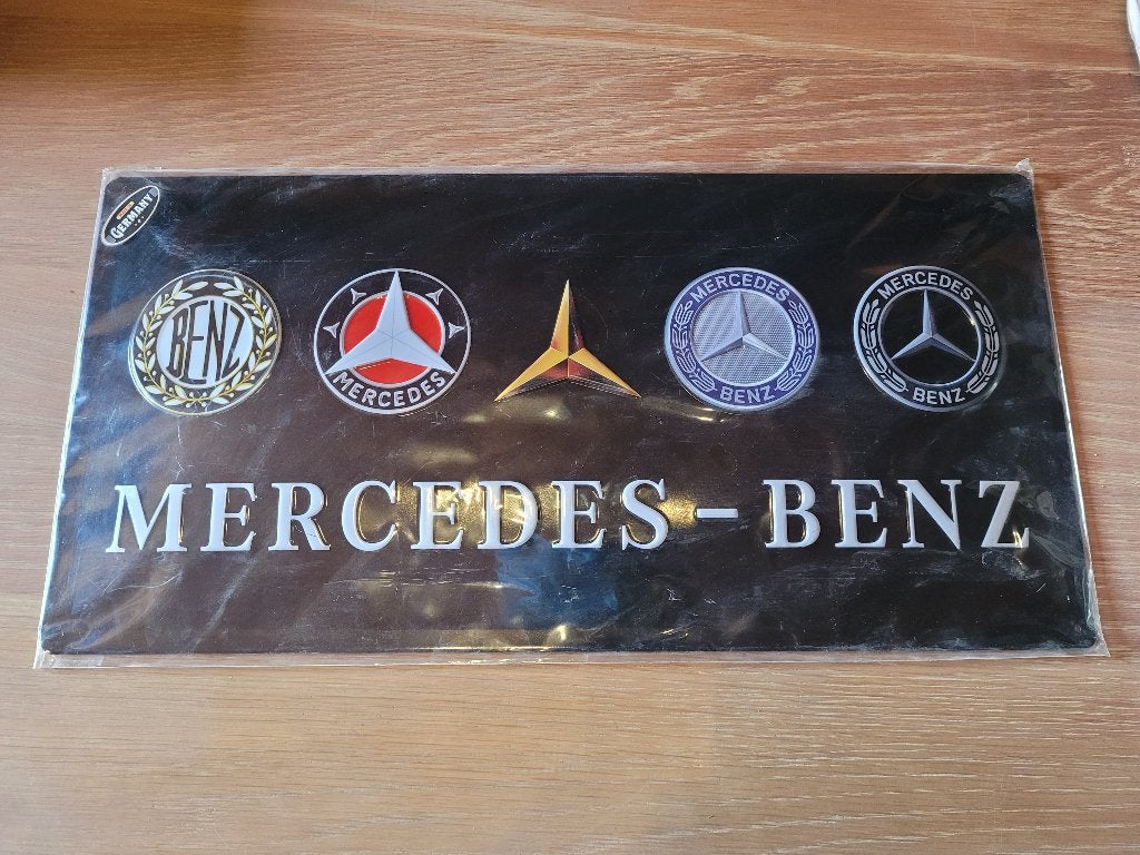 Metalen wandbord logo mercedes evolution, Verzamelen, Merken en Reclamevoorwerpen, Ophalen of Verzenden, Nieuw, Overige typen