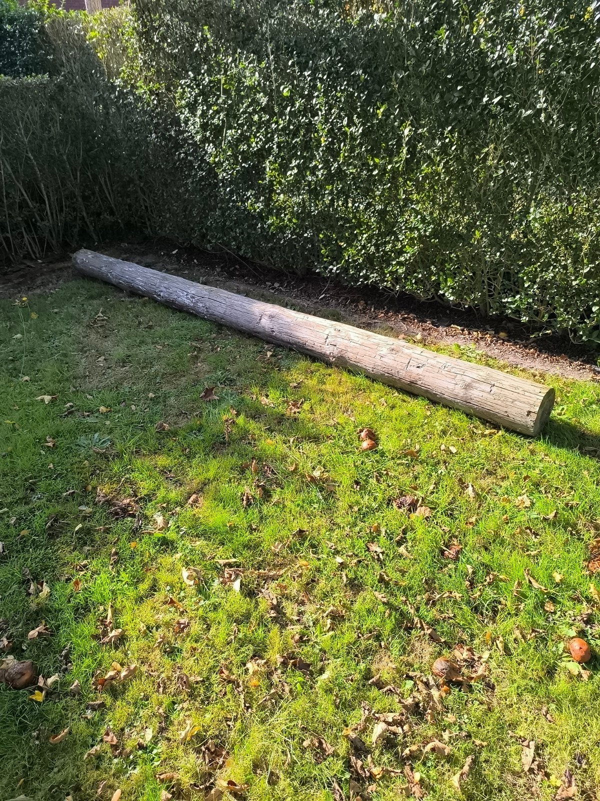 GRATIS oude houten telefoonpaal 3m80, Ophalen