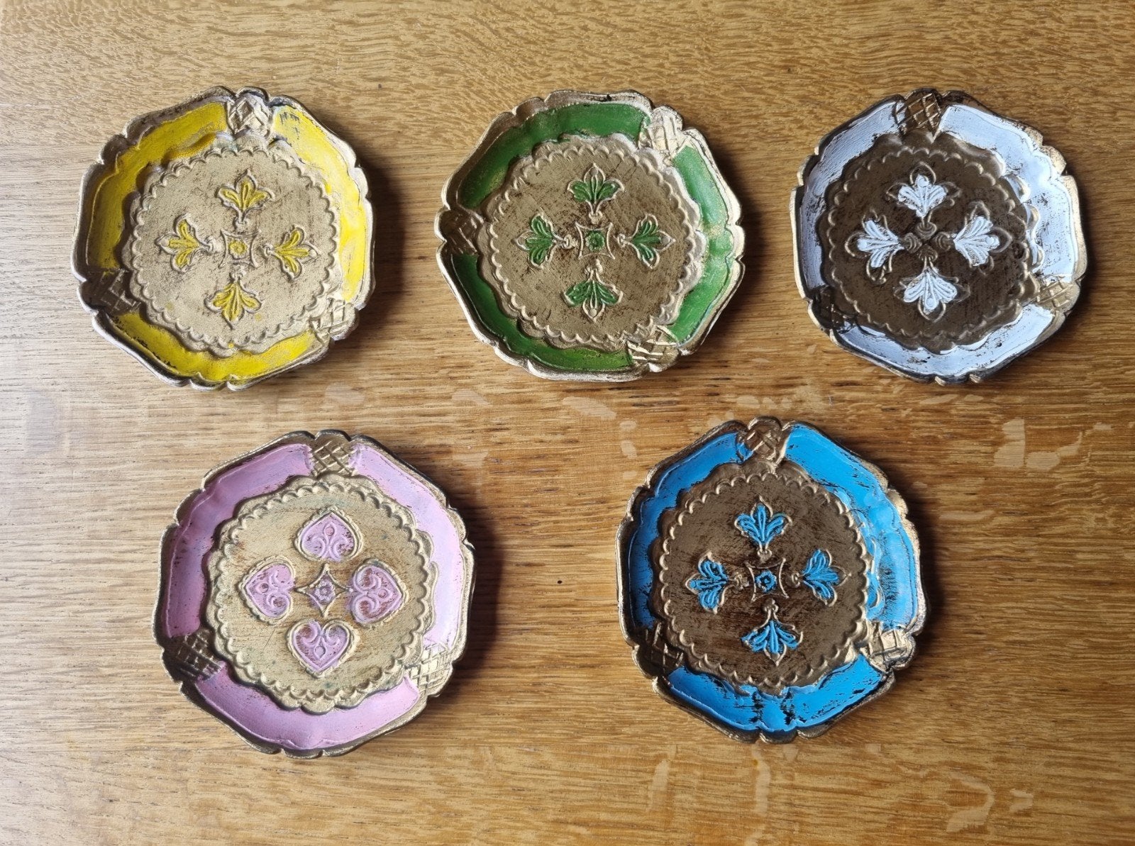 Sous-verres vintage, Bois, Sous-verre, Enlèvement, Utilisé