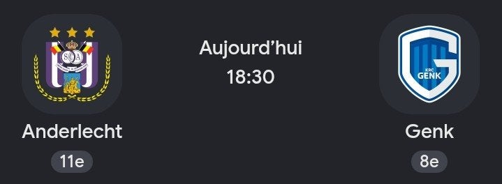 Anderlecht - Genk (1 TRIBUNE 1 W15), Tickets & Billets, Sport | Football