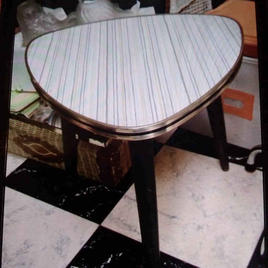 Retro/vintage formica bijzettafeltje, Antiek en Kunst, Verzenden