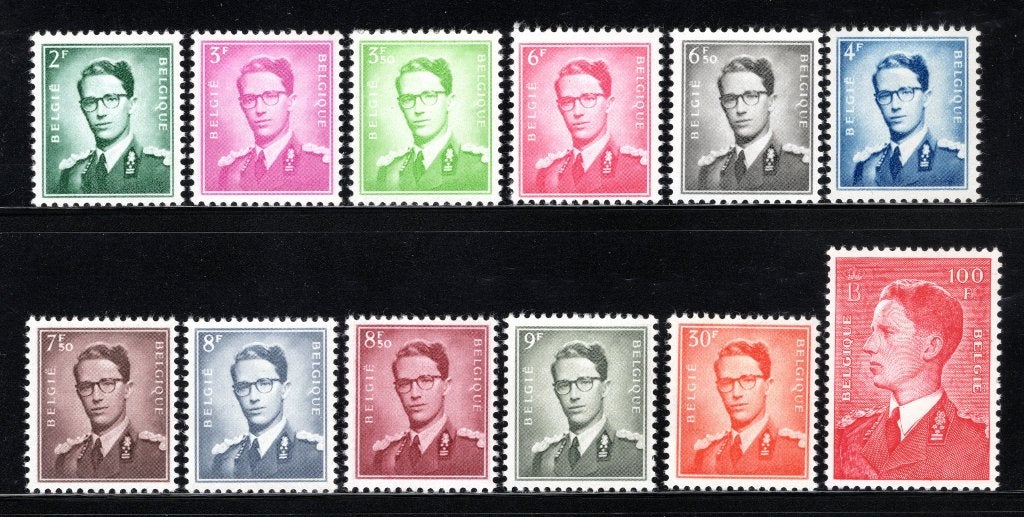1066/1075 MNH 1958 - S.M. le Roi Baudouin. COB 365€, Envoi, Non oblitéré, Neuf
