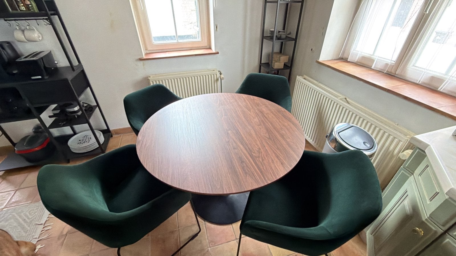 4 chaises ikea + 1 table ronde 120cm, Maison & Meubles, Enlèvement