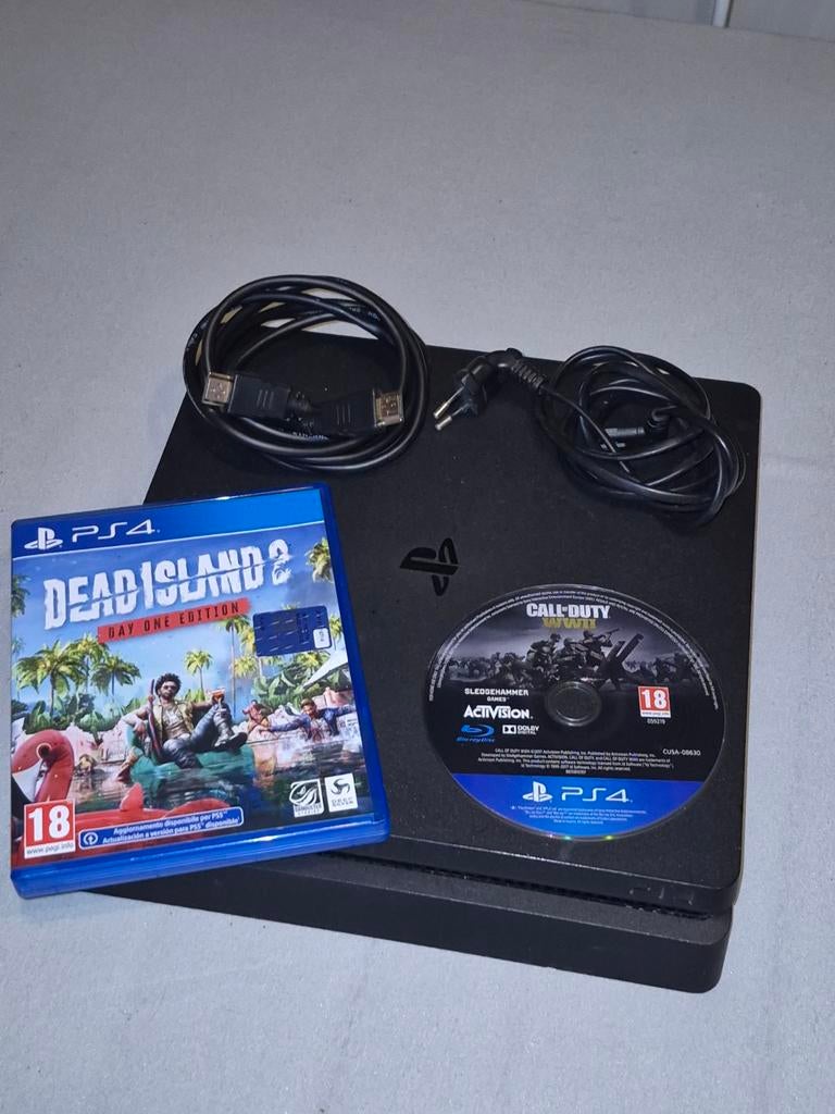 Ps4 Super état + 2 jeux + câbles (sans manettes, Games en Spelcomputers, Ophalen of Verzenden