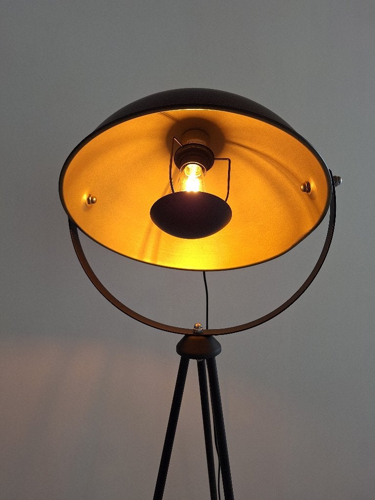 Vloerlamp Zwart-Goud, Enlèvement, Comme neuf, 100 à 150 cm