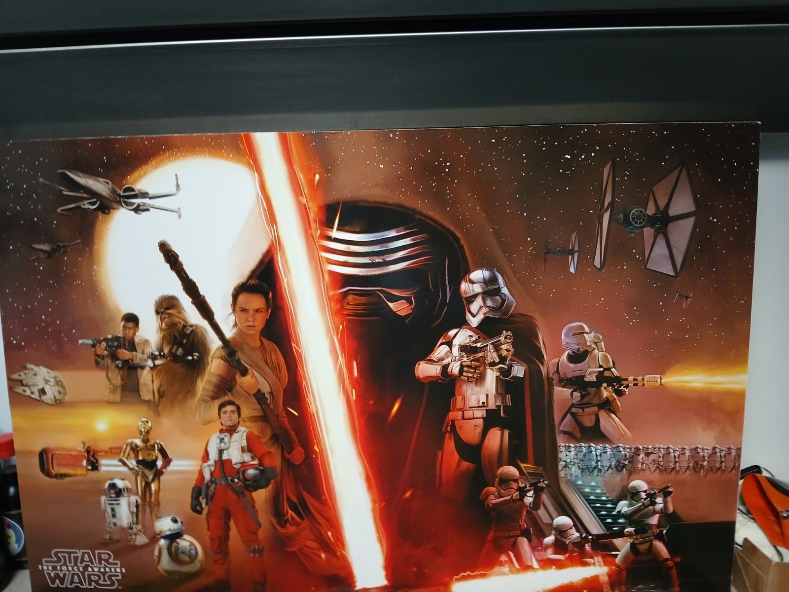Star Wars poster op canvas, Verzamelen, Posters, Ophalen, Rechthoekig Liggend, Zo goed als nieuw, Canvas of Doek