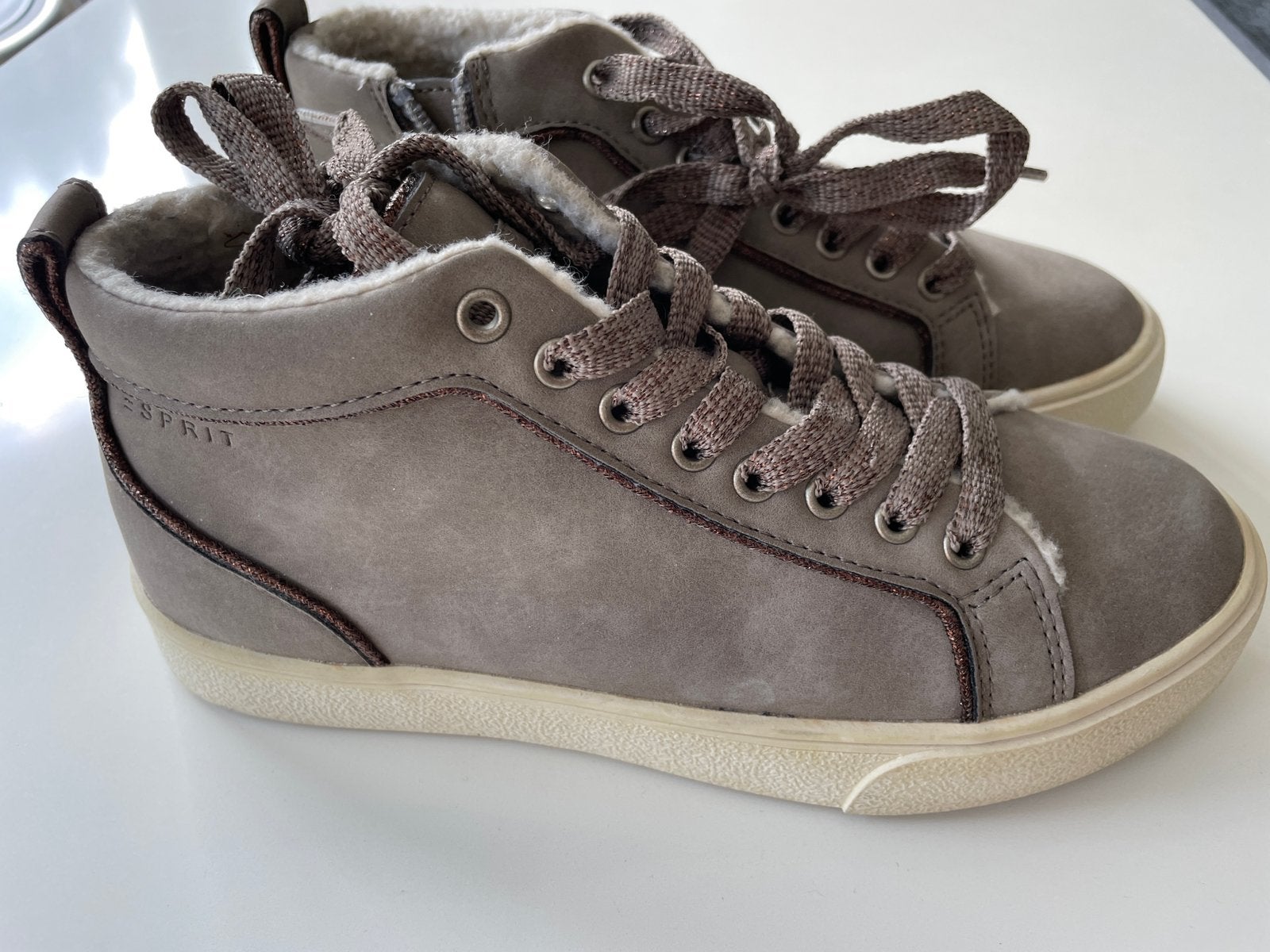 Esprit - Bottines doublé - taille 37 - Nouveau, Lage of Enkellaarzen, Nieuw, Ophalen of Verzenden, Grijs