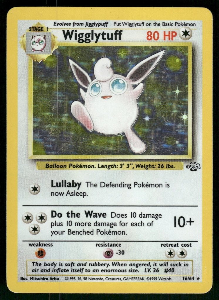Wigglytuff 16/64 - Jungle (NM), Envoi, Utilisé