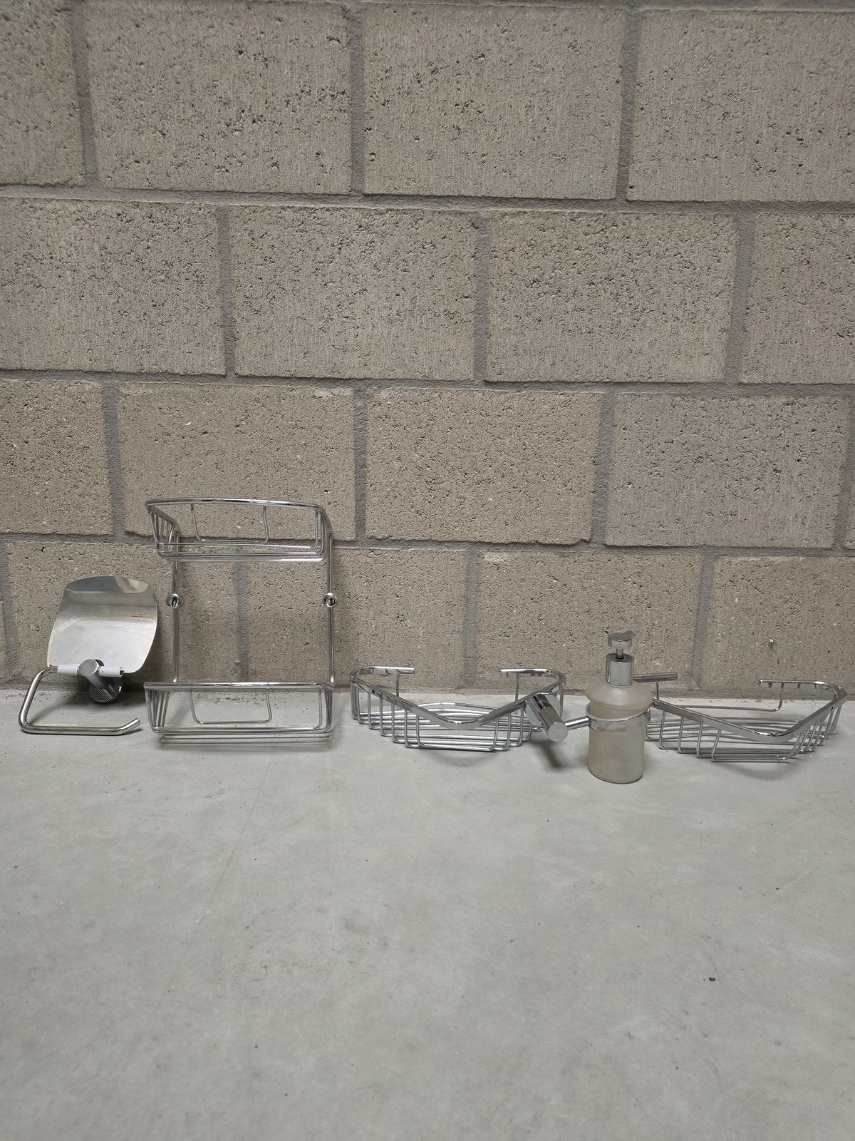 5-delige set badkameraccessoires (Chroom / RVS), Ophalen
