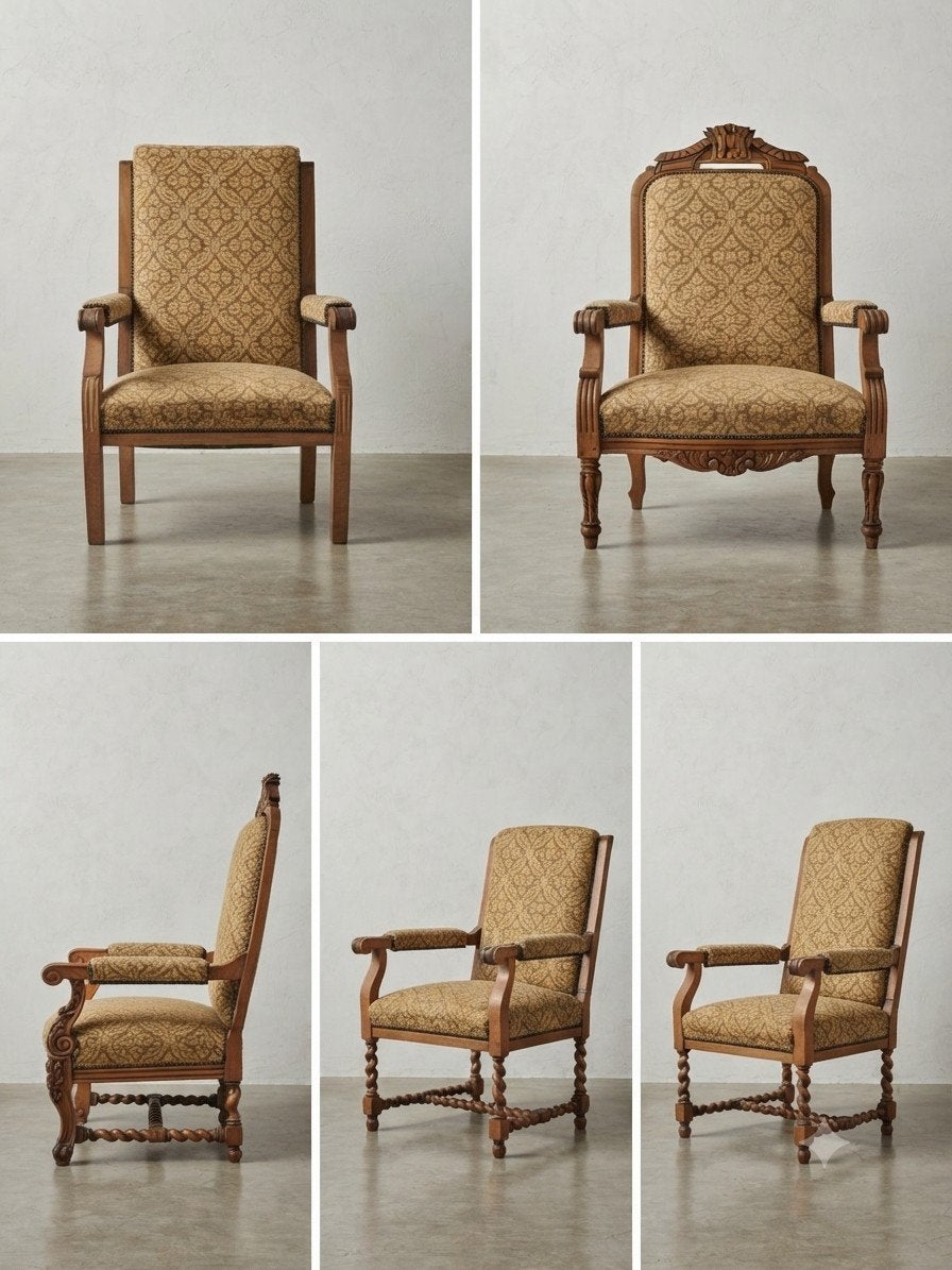 3 Voltaire fauteuils