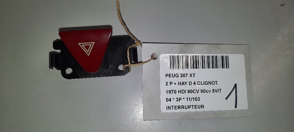 COMMUTATEUR Peugeot 307 (3A / C/D) (01-2000/03-2009), Utilisé, Peugeot