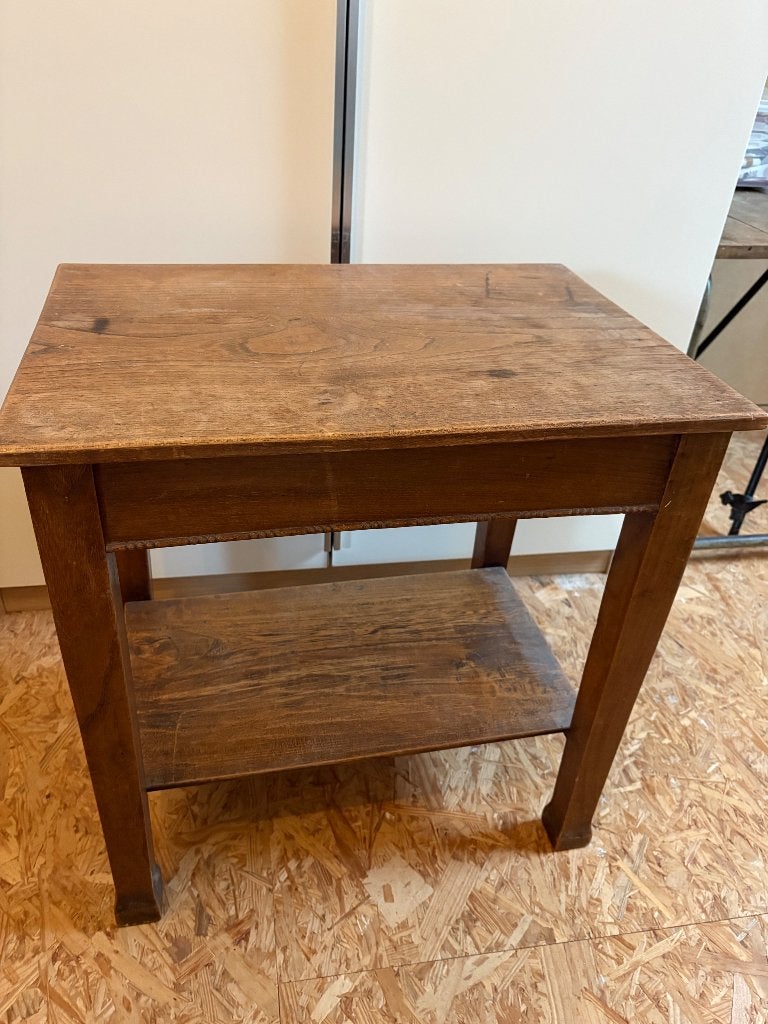 Vintage bijzettafel, Ophalen, Gebruikt, Rechthoekig