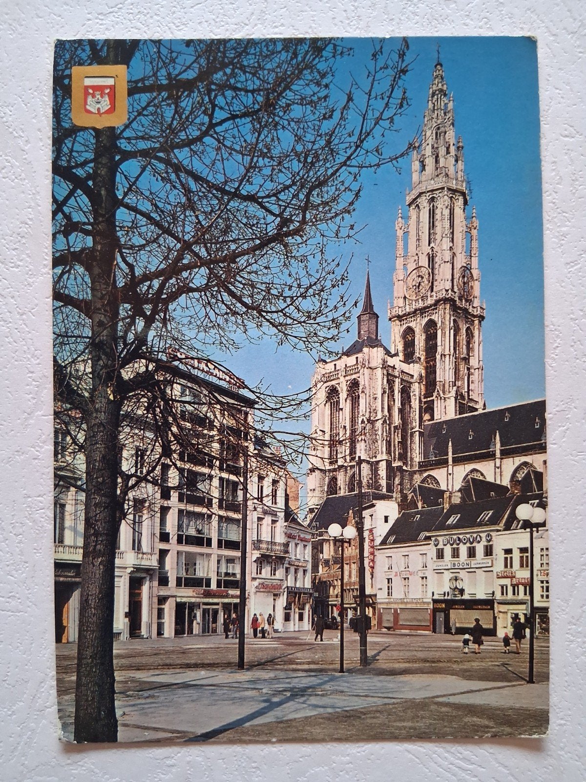 postkaart Groenplaats en Cathedraal van Antwerpen, Enlèvement ou Envoi, Anvers