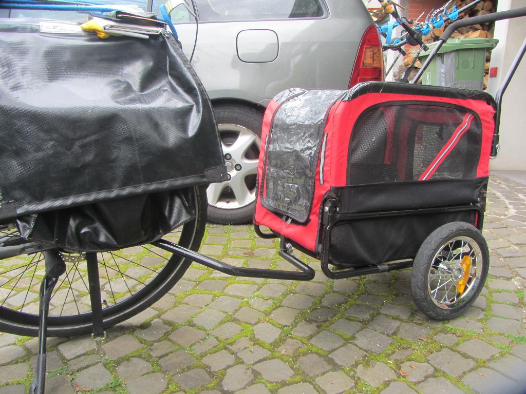 Hondenkar voor achter fiets, ook als buggy, Fietsen en Brommers, Fietsaccessoires | Aanhangwagens en Karren, Ophalen, Hondenkar