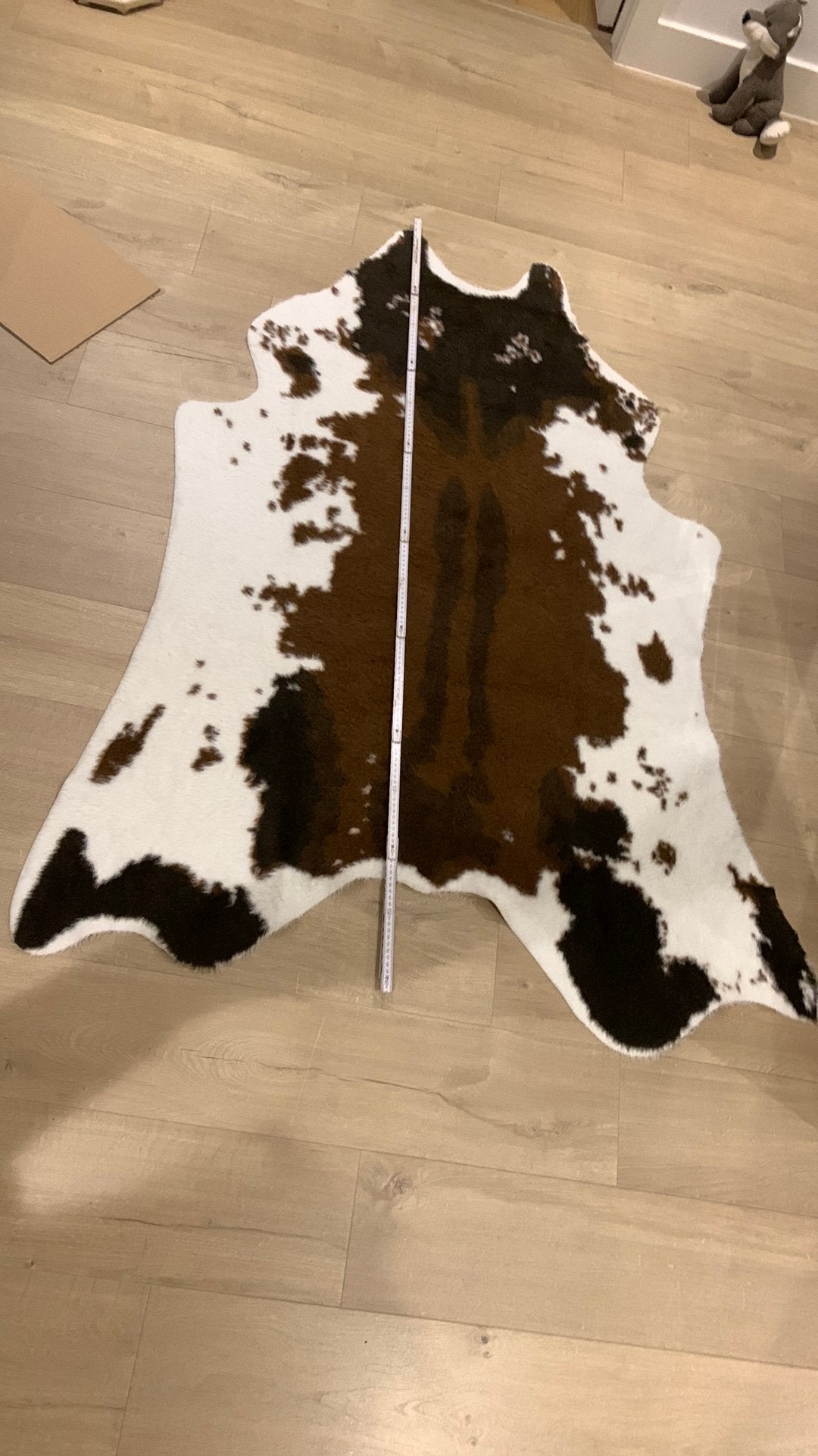 Imitatie koevel 160cm lang op 120 cm breed, Huis en Inrichting, Ophalen of Verzenden, Zo goed als nieuw, Bruin