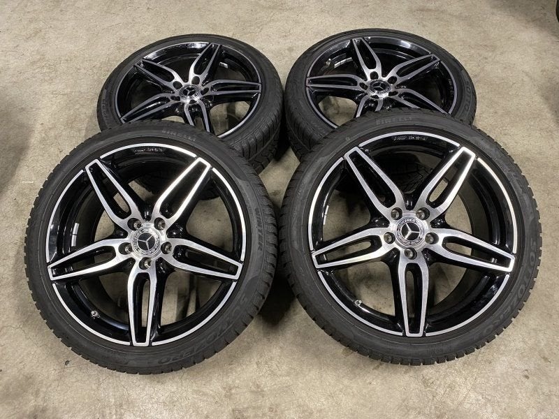 19 inch originele AMG velgen + winterbanden MB E klasse W213, Autos : Pièces & Accessoires, Pneus et Jantes, -, 19 pouces, Utilisé