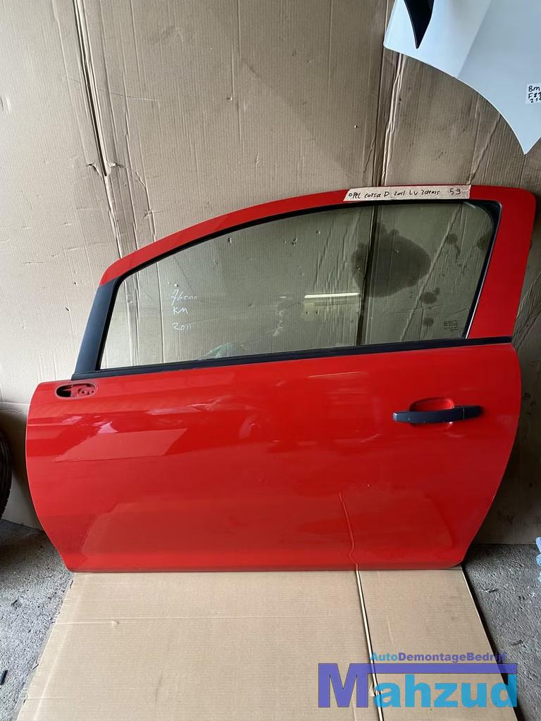OPEL CORSA D ROOD Z547 Links linker deur portier 3 deurs, Gebruikt, Deur, Opel Automobile GmbH, Kontakt@opel-infoservice.de