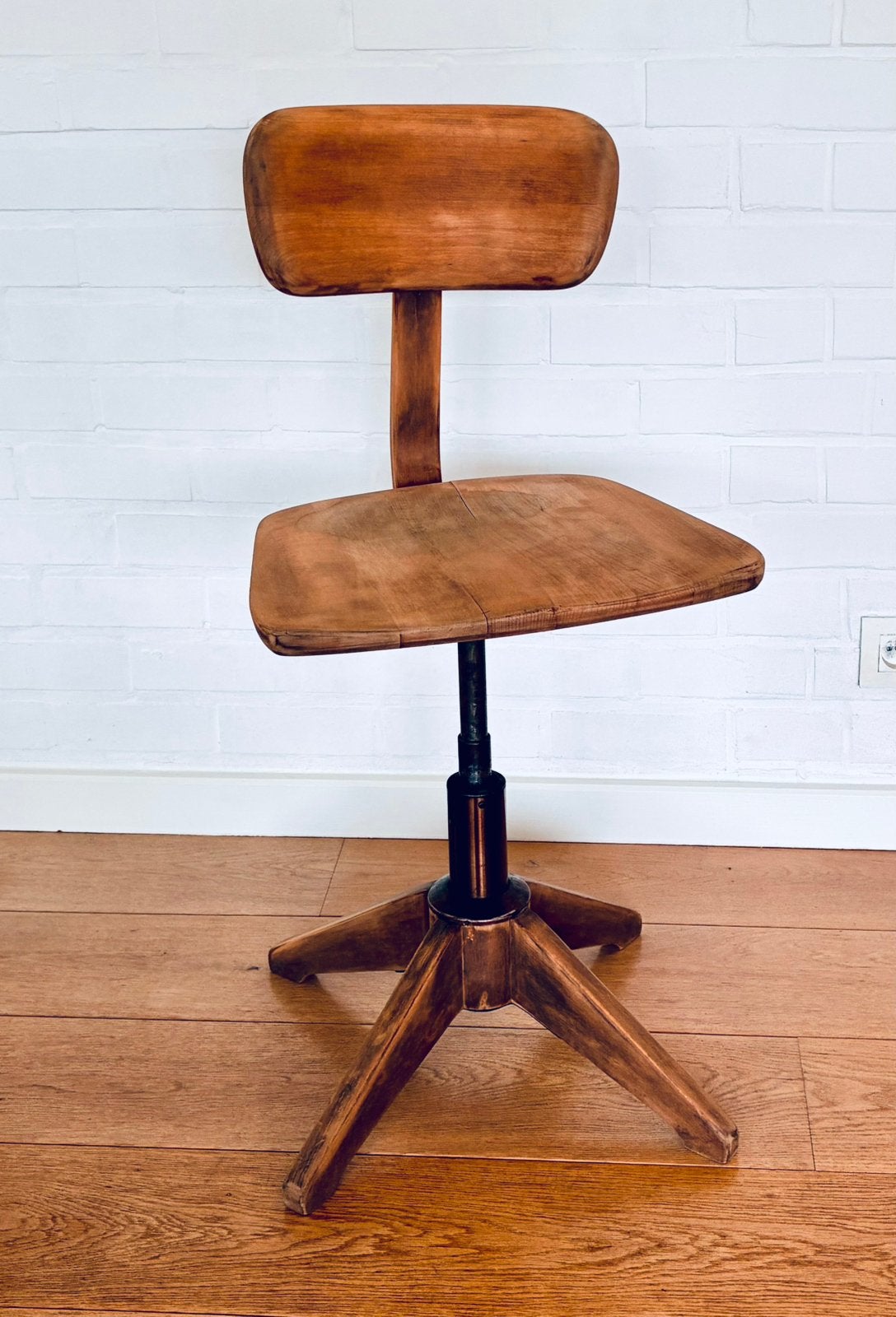 Chaise d’atelier en bois Sedus Stroll originale numérotée, Maison & Meubles, Enlèvement, Utilisé, Brun, Chaise de bureau