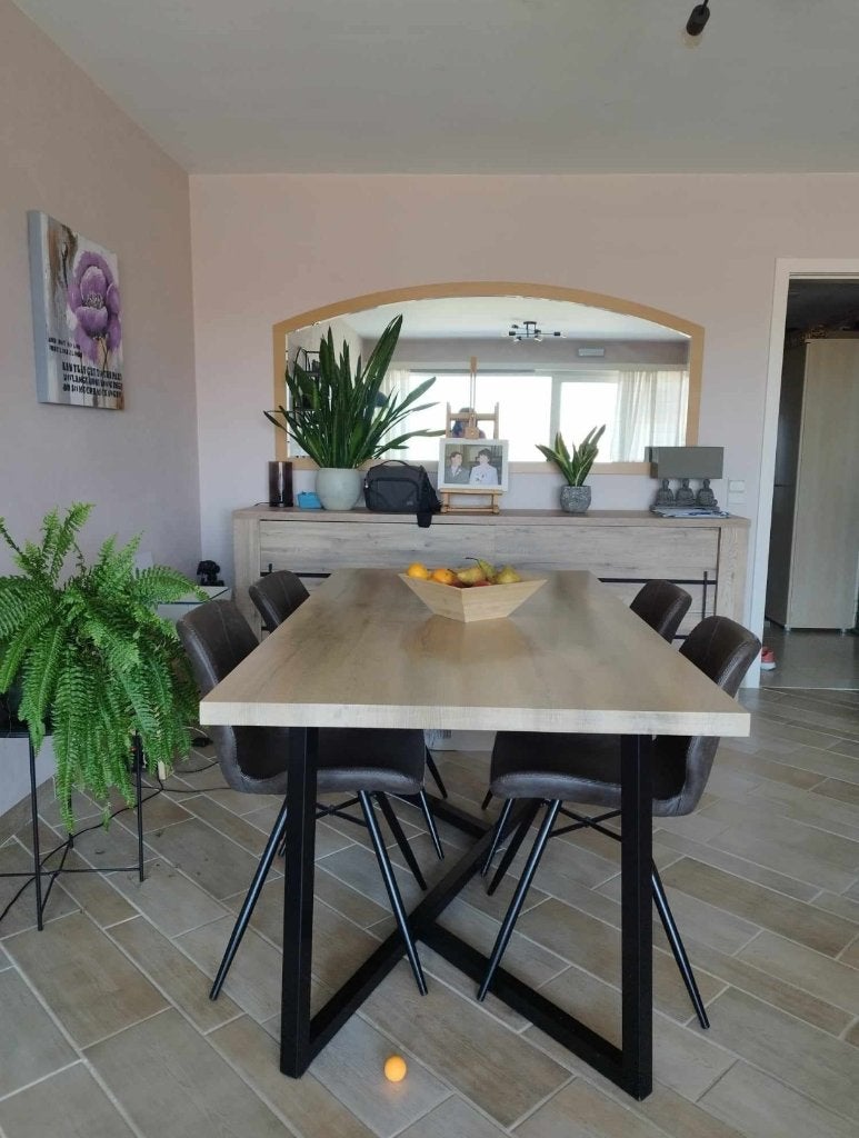 Gratis eettafel, Huis en Inrichting, Ophalen, Gebruikt, 50 tot 100 cm, Industriële
