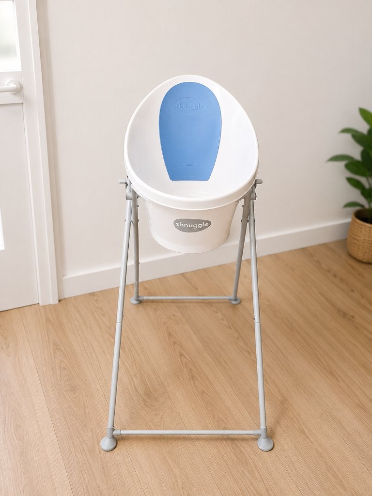Shnuggle babybad met staander, Kinderen en Baby's, Badjes en Verzorging, Ophalen, Gebruikt, Badje, Overige merken