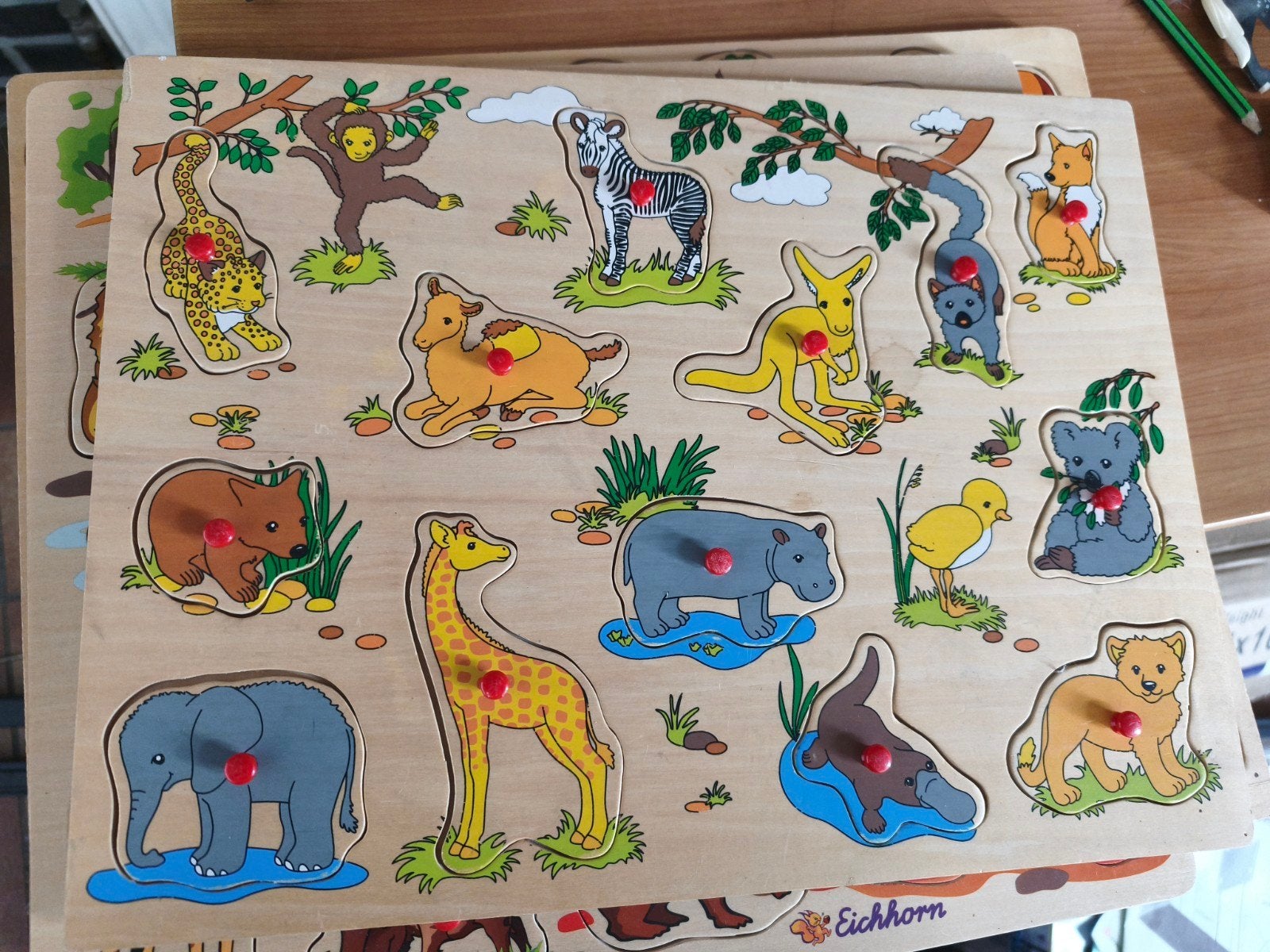 inlegpuzzels dieren, Ophalen of Verzenden, Gebruikt