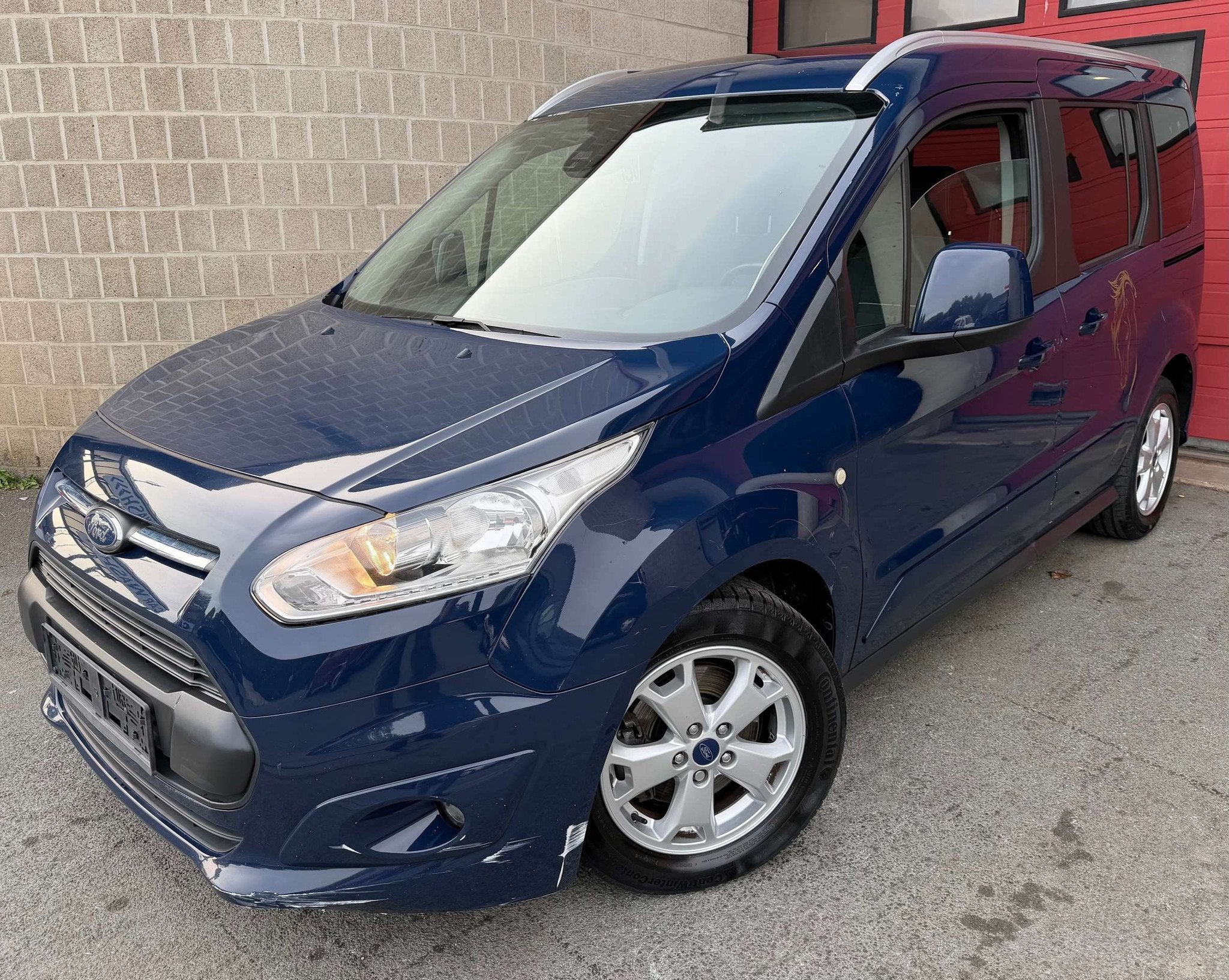 Ford Transit Connect 1.0 EcoBoost Trend + CLIM + 5 PL + JANT, Parkeersensor, Gebruikt, Euro 6, Blauw