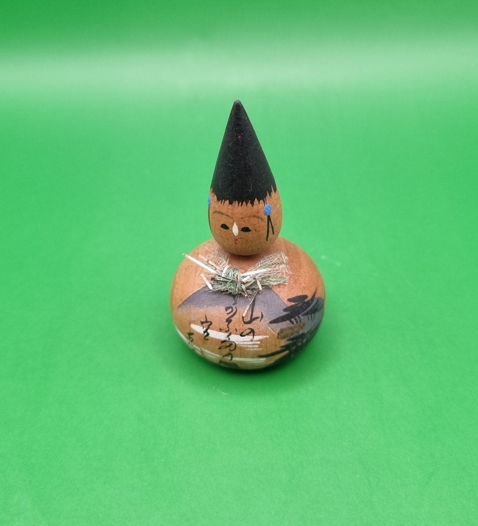 Vintage gesigneerde Arima-Fude kokeshi, Antiek en Kunst, Hout, Geschilderd, Ophalen of Verzenden, Japan