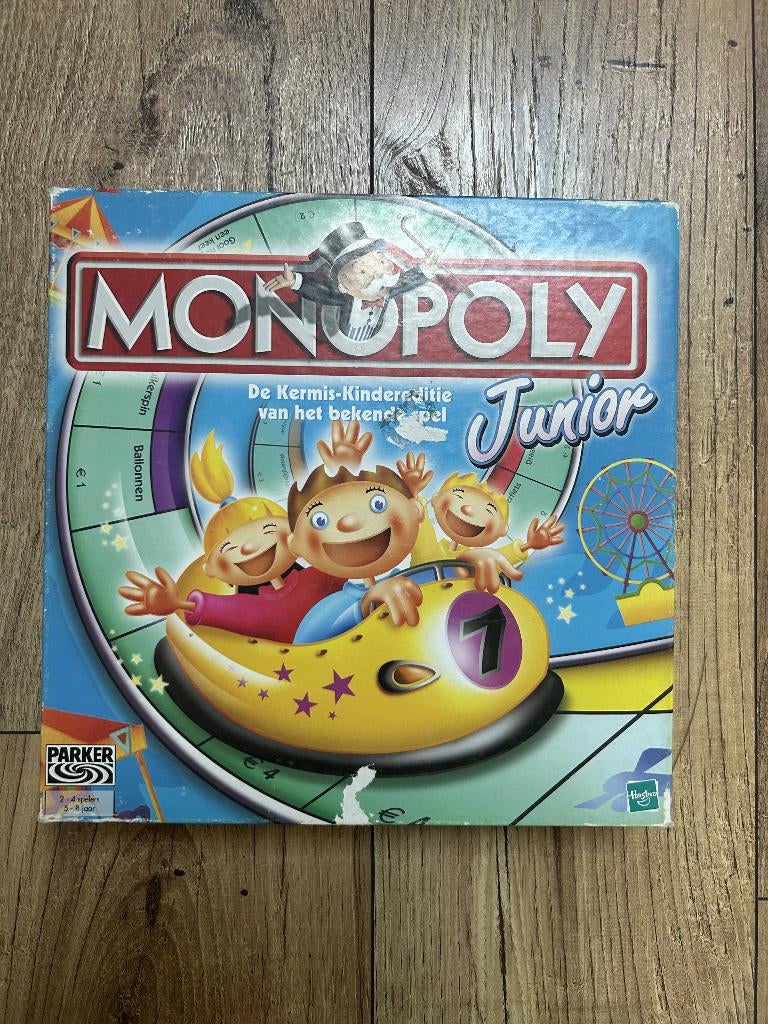Monopoly Junior, Hobby en Vrije tijd, Een of twee spelers, Ophalen of Verzenden, Gebruikt, Parker