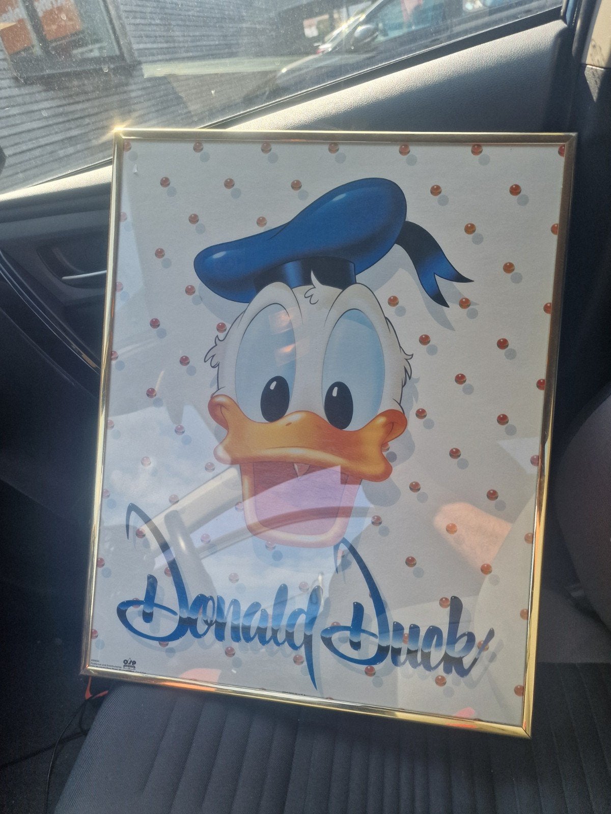 Poster Donald Duck encadré unique, Enlèvement, Donald Duck, Comme neuf, Image ou Affiche
