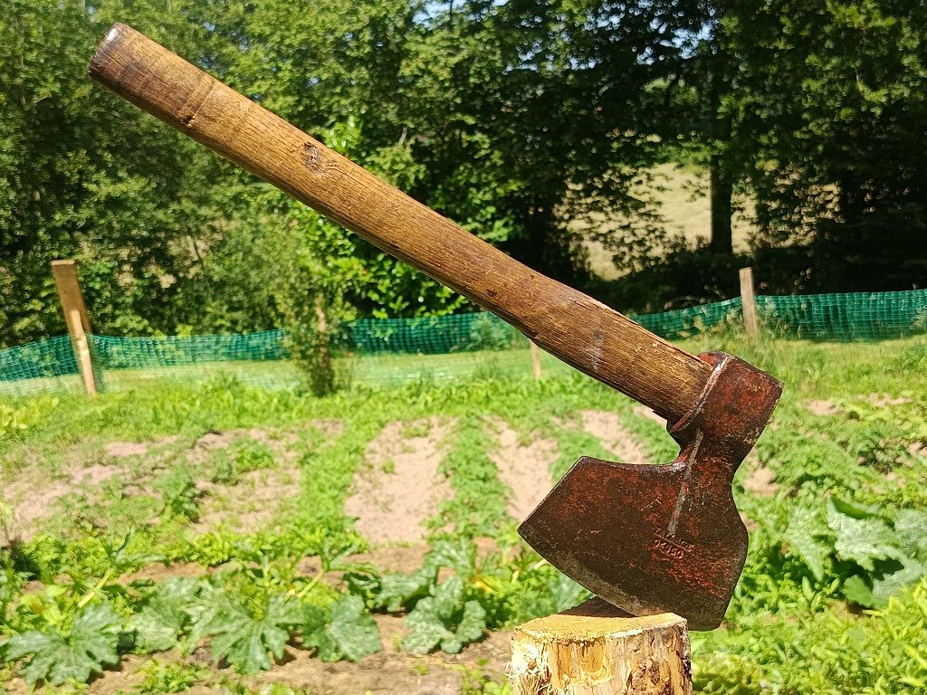 Schuurvondst oude franse bijl talabot, Antiek en Kunst, Antiek | Gereedschap en Instrumenten, Verzenden
