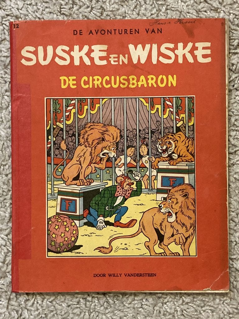 Suske en Wiske - De Circusbaron - Nr. 12 - Herdruk, 1963, Eén stripboek, Ophalen of Verzenden, Gelezen