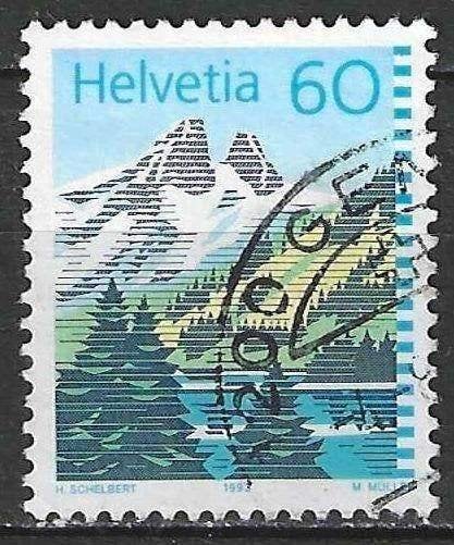 Zwitserland 1993 - Yvert 1418 - Bergmeren - Tanay  (ST), Verzenden, Gestempeld