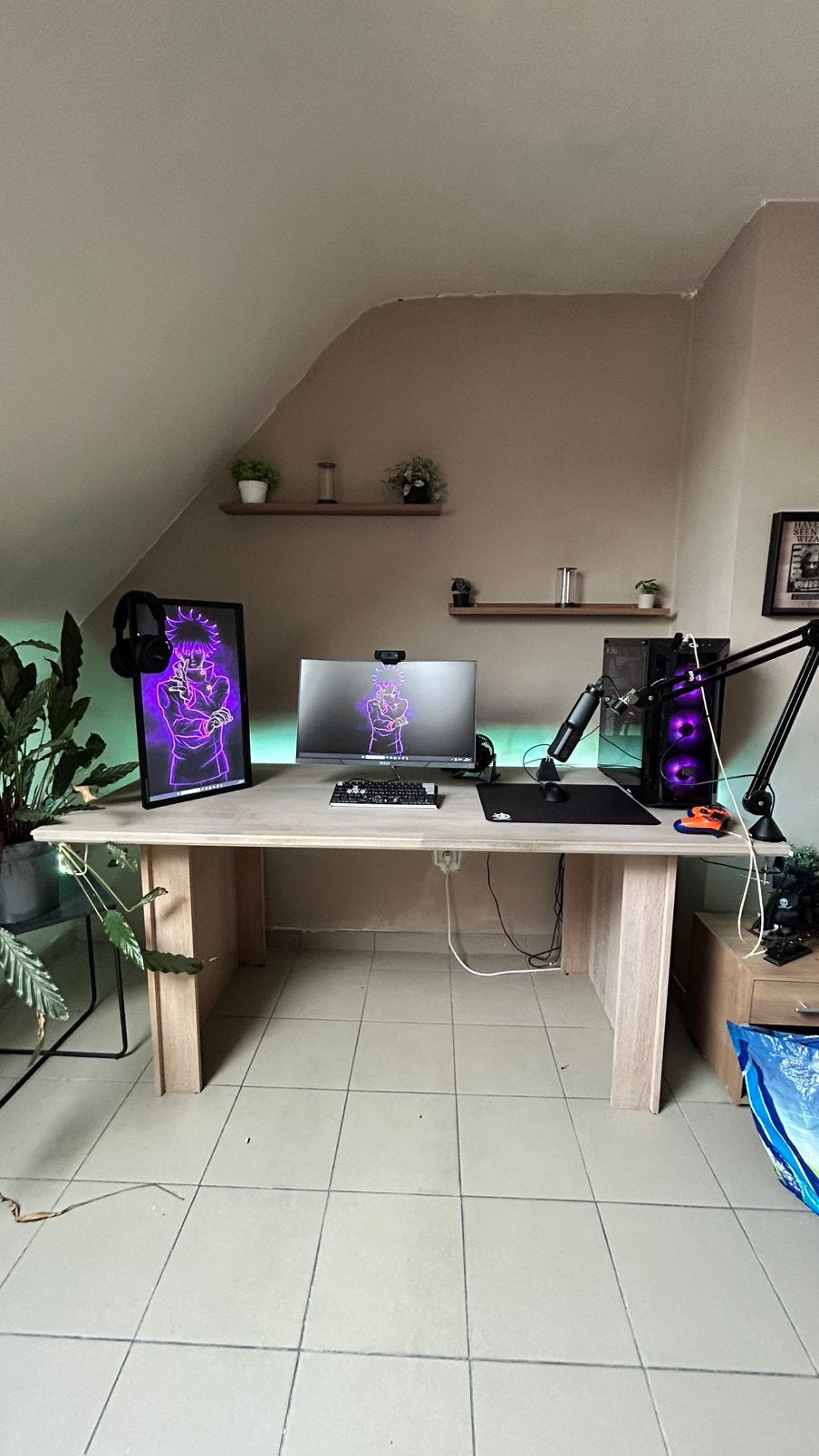 Bureau en chene massif 180cm de longueur, 180 cm, Enlèvement, Utilisé, Bois