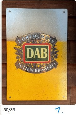 Partij emaille reclameborden bier, frisdrank & tabak, Enlèvement