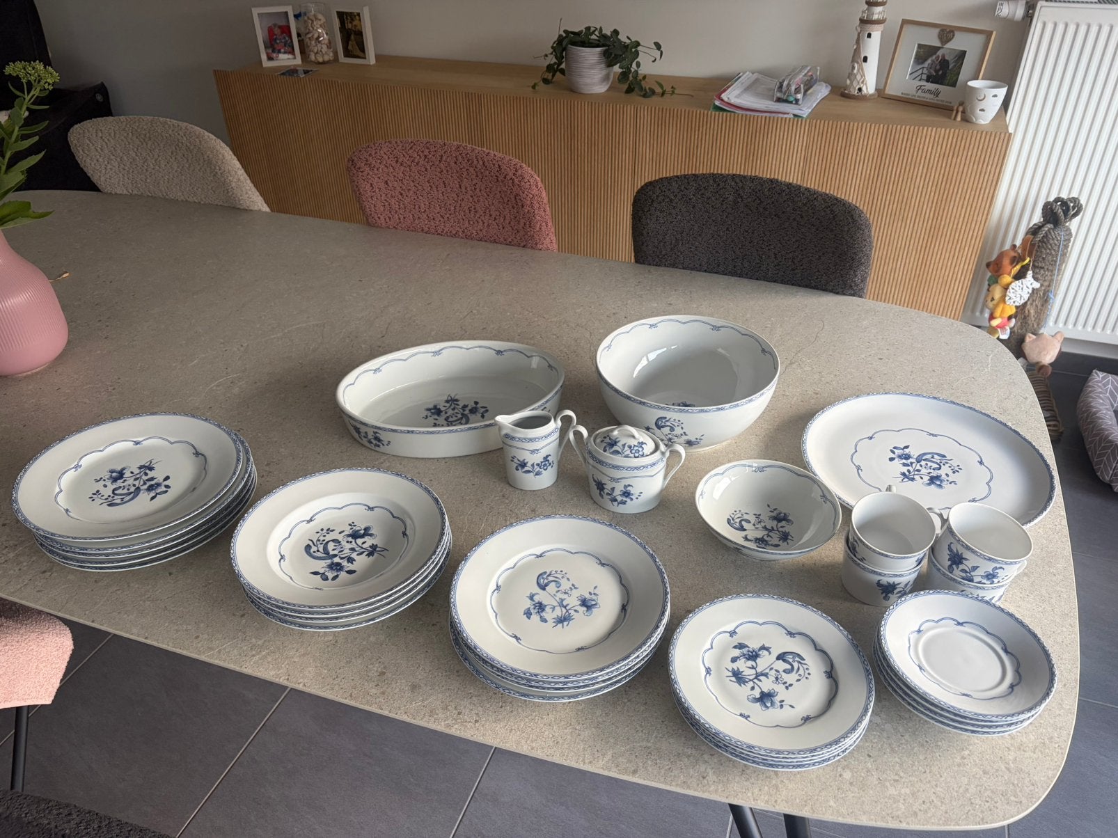Eet en koffie servies porselein genummerd, Antiek en Kunst, Ophalen