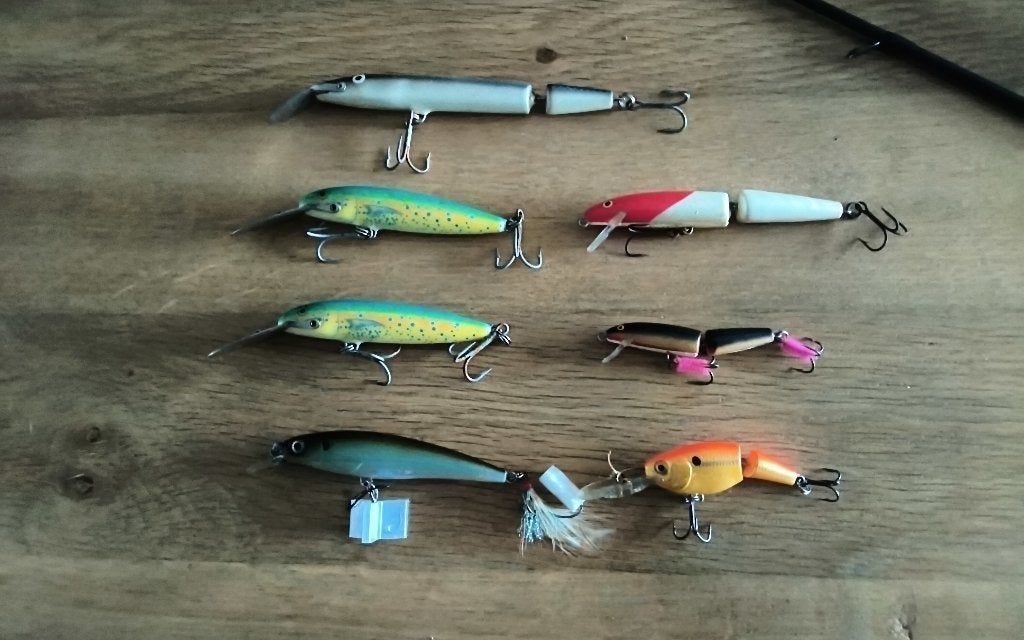 7 Rappala pluggen.15€, Watersport en Boten, Ophalen of Verzenden, Zo goed als nieuw, Complete set