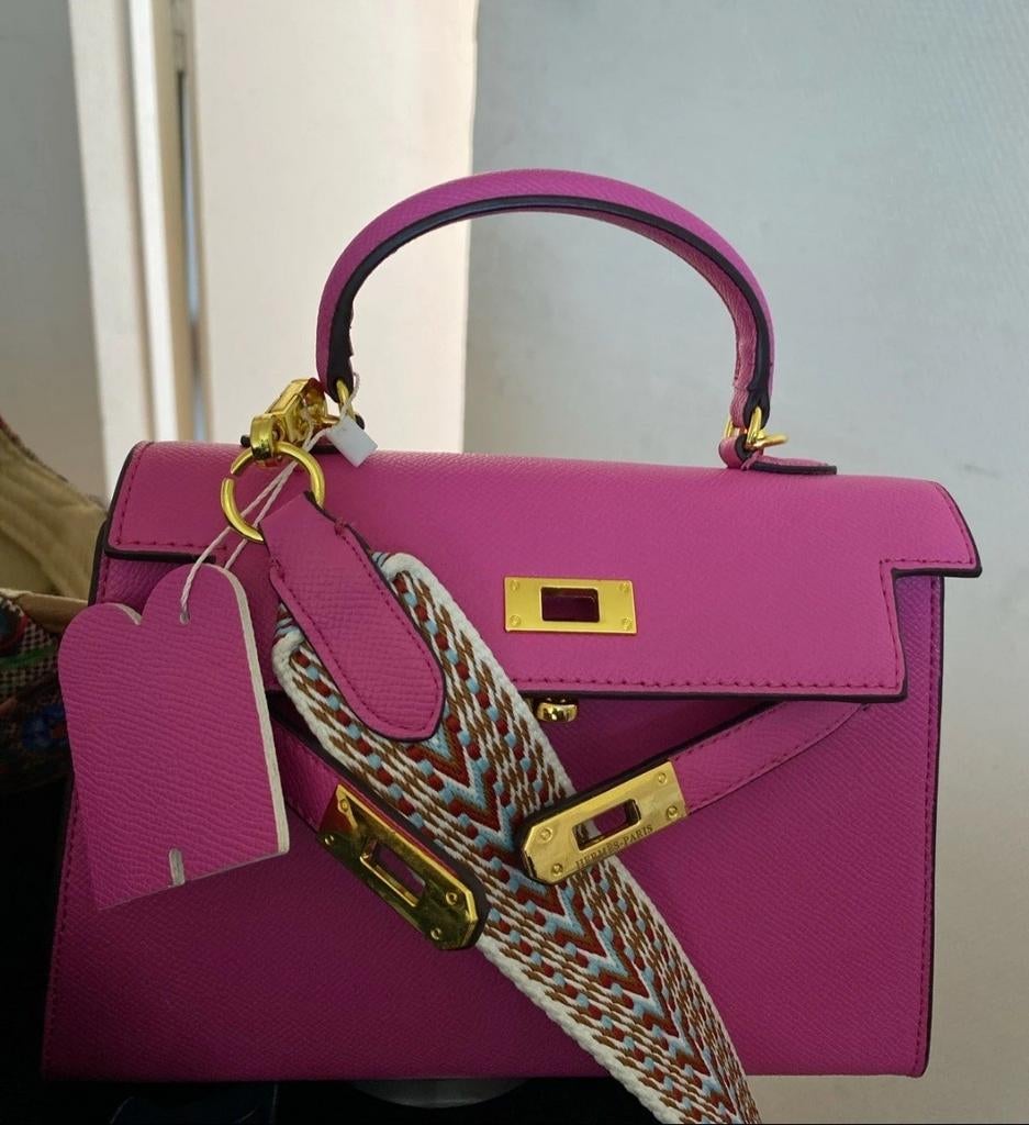 Sac en cuir rose, Roze