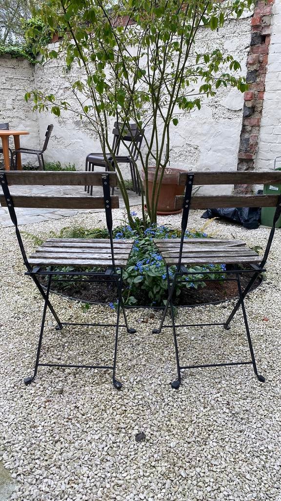 2 tuinstoelen, Tuin en Terras, Ophalen, Zo goed als nieuw, Inklapbaar