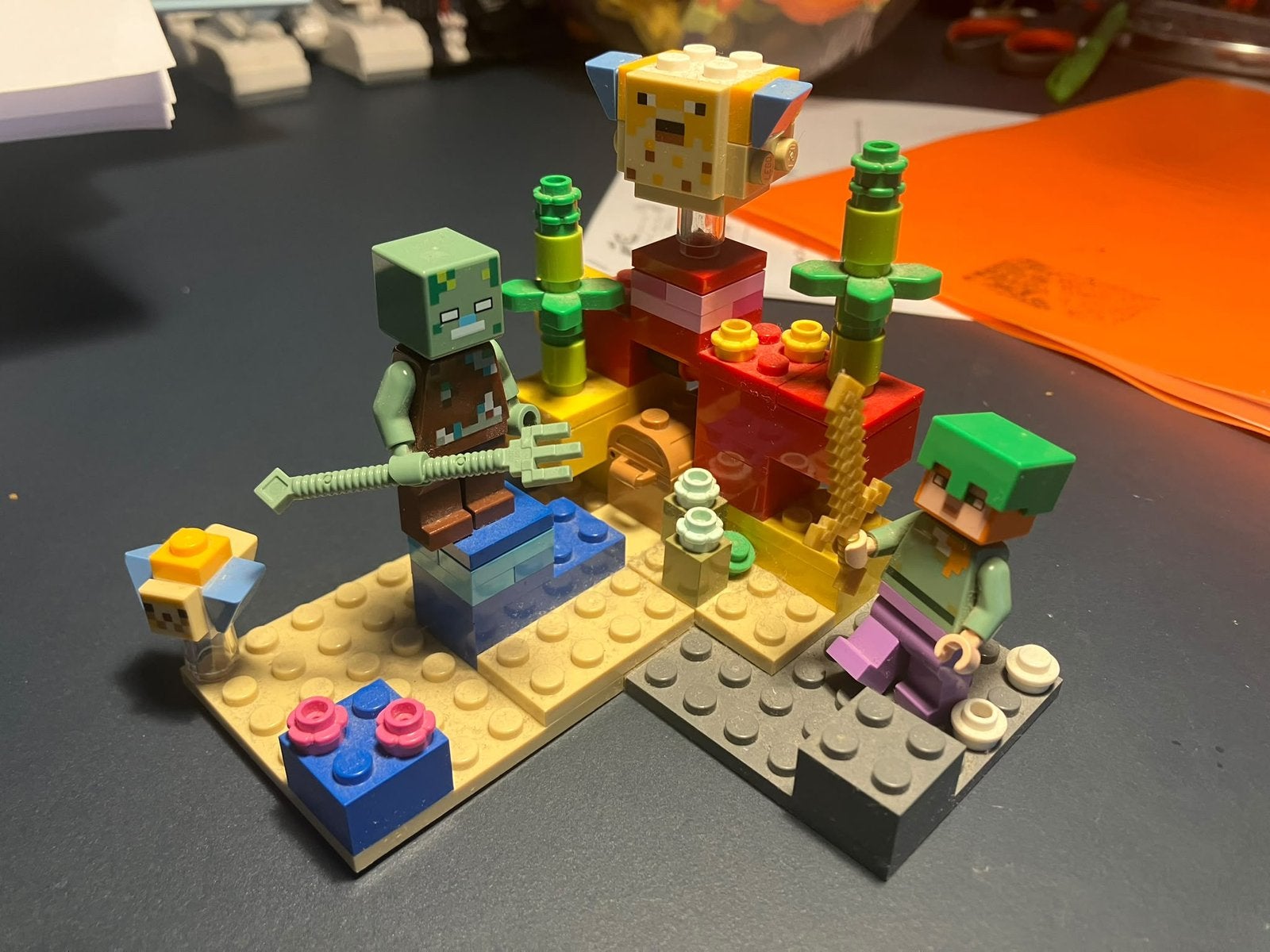 Lego Minecraft set 21164 Het koraalrif, Kinderen en Baby's, Ophalen of Verzenden, Zo goed als nieuw, Lego, Minecraft