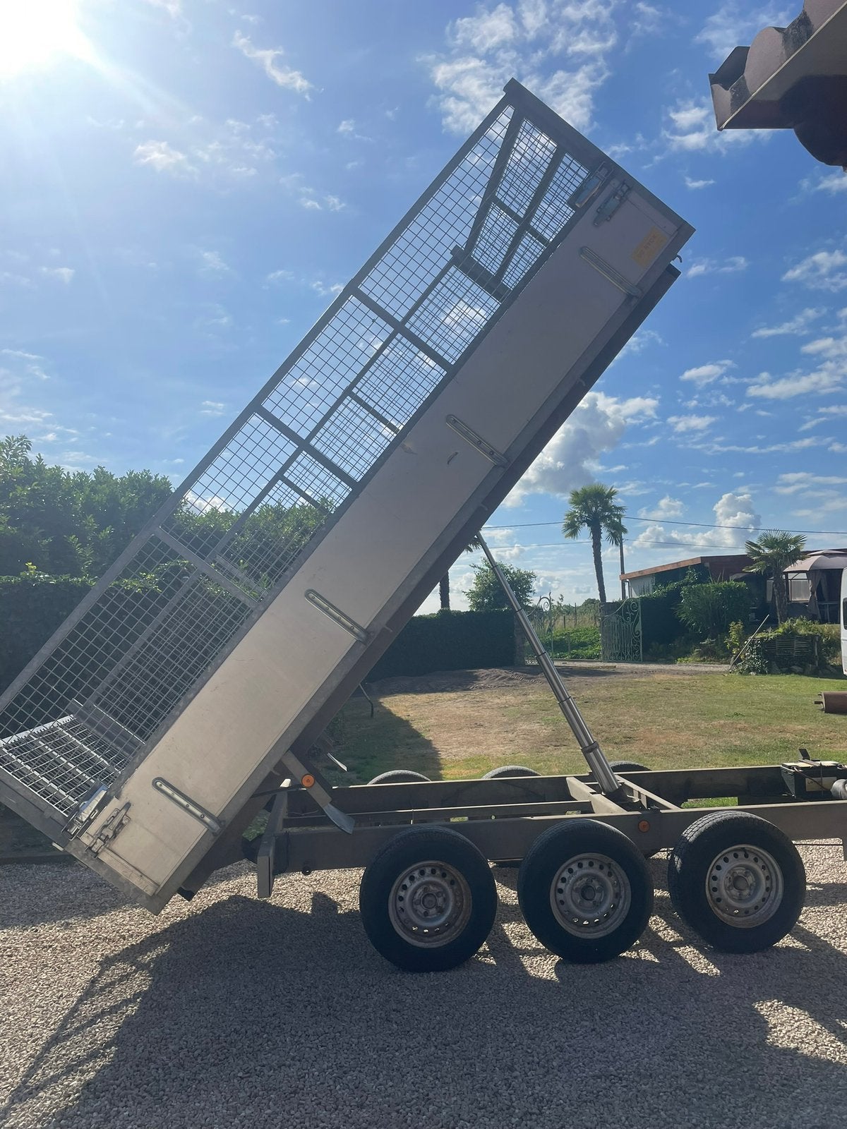 Electrische kipper, 3 asser, 400x180 cm, 6 traps, Ophalen, Gebruikt