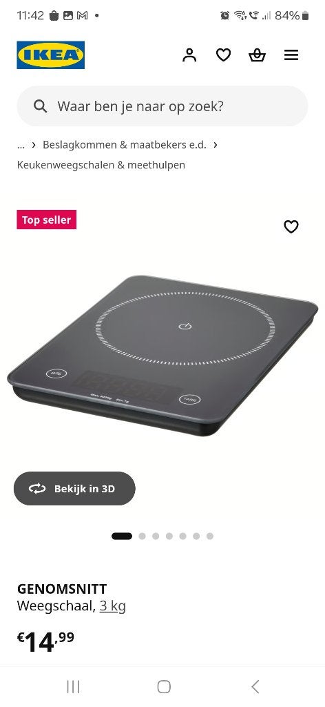 Keukenweegschaal - Genomsnitt, Ophalen, Nieuw, Keukenweegschaal, Digitaal