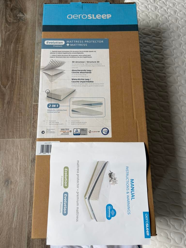 Aerosleep Evolution Premium 60/120 - hellend slapen, Kinderen en Baby's, Ophalen, Zo goed als nieuw