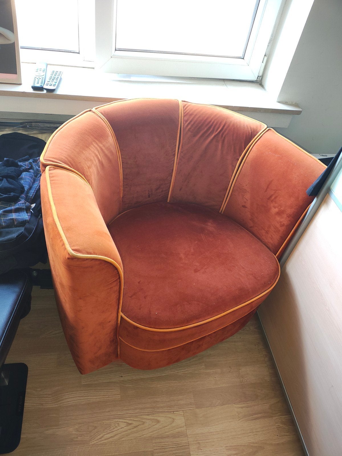 comfortabele zetel oranje met draaifunctie, Enlèvement