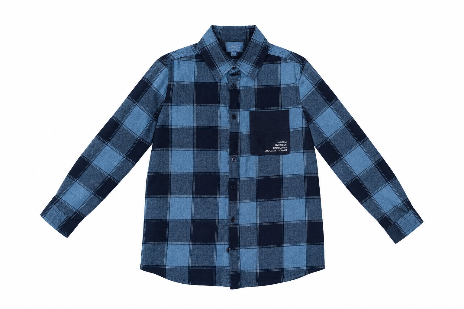 Chemise à carreaux bleu et marine – Style tendance, Envoi, Comme neuf, Garçon, Chemise ou Chemisier