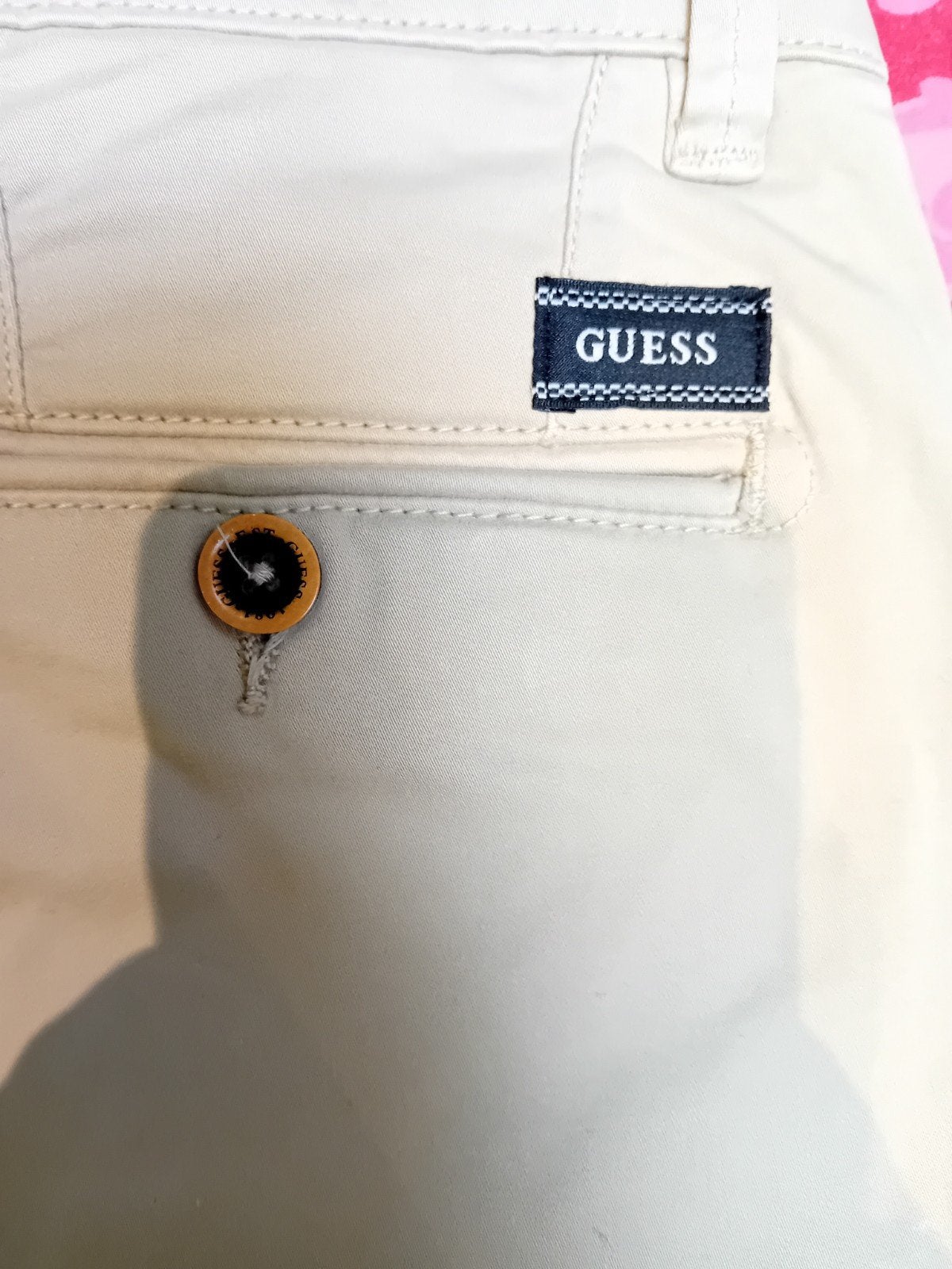 Guess jongens-pantalon voor 14 jaar. Beige , steekzakken, Kinderen en Baby's, Ophalen of Verzenden, Broek