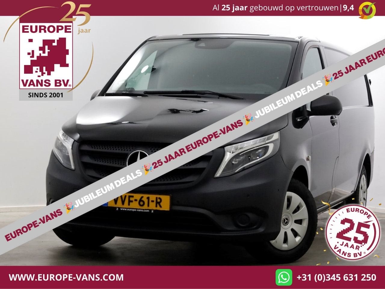 Mercedes-Benz Vito 116 CDI 163pk RWD 9G Automaat Lang Navi/C, Auto's, Automaat, Parkeersensor, Zwart, Mercedes-Benz
