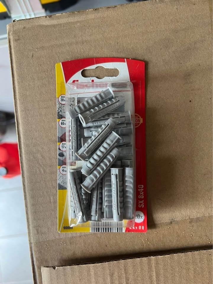Fischer nylon pluggen 840 mm – doosje van 20 stuks, Ophalen, Nieuw, Minder dan 50 mm, Pluggen